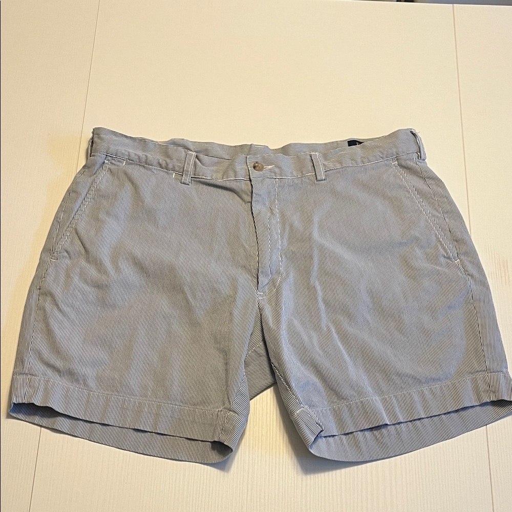 Polo by Ralph Lauren Blue and White Chino Shorts